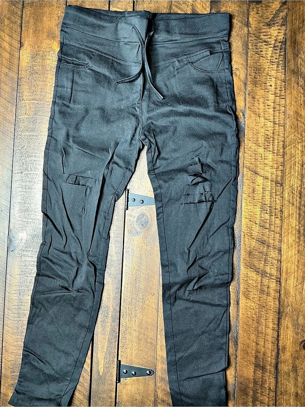 Black Distressed Pants